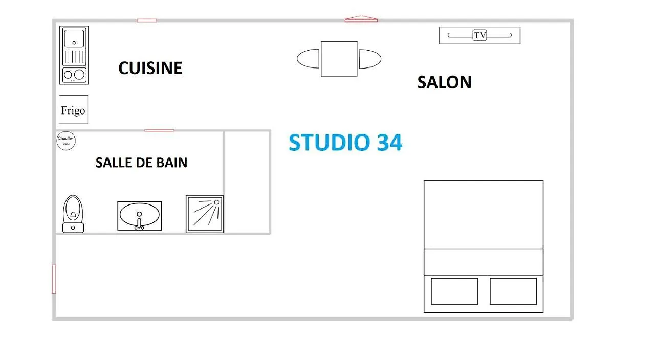 Studio 34 Résidence les Thermes Curistes et Vacanciers Digne-les-Bains 0*,  France